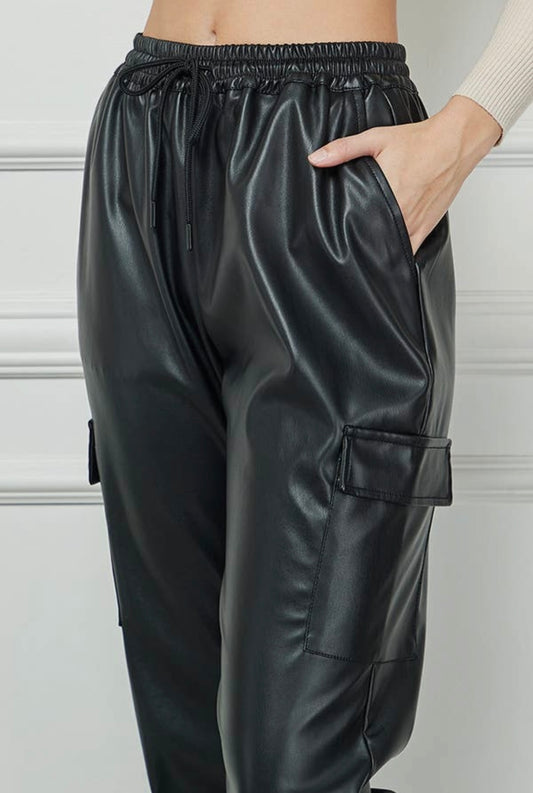 Women’s leather joggers