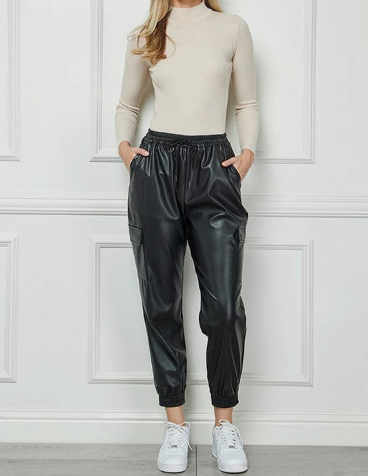 Women’s leather joggers