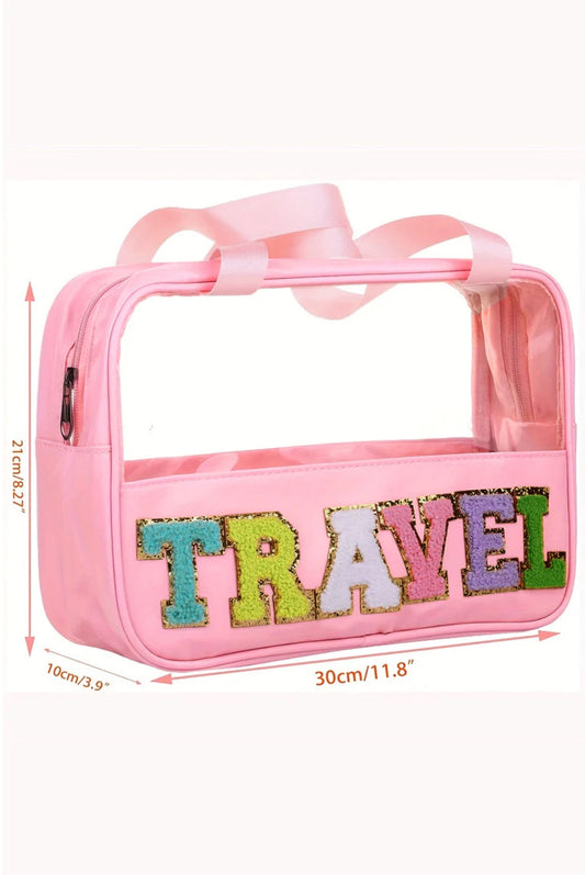 Chenille patch travel bag