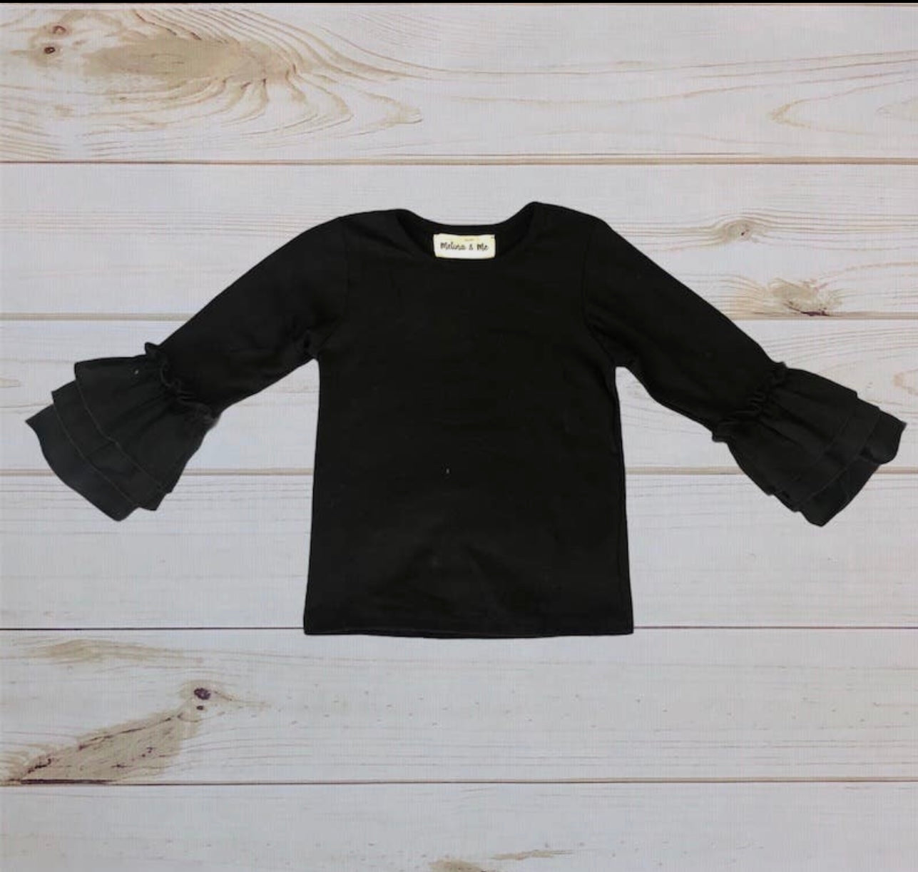 Girls basic ruffle sleeve top