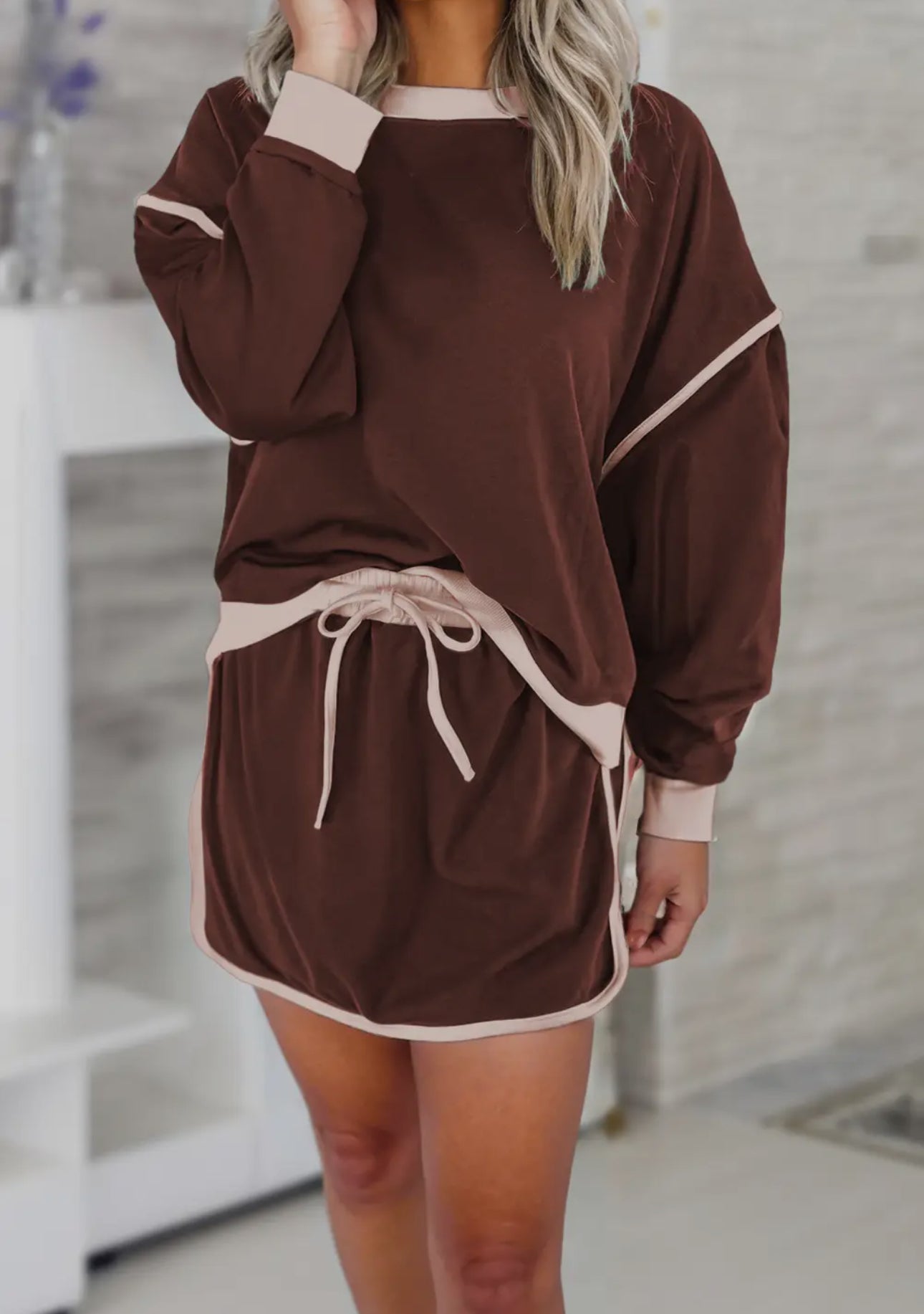 Hot Cocoa lounge skirt set