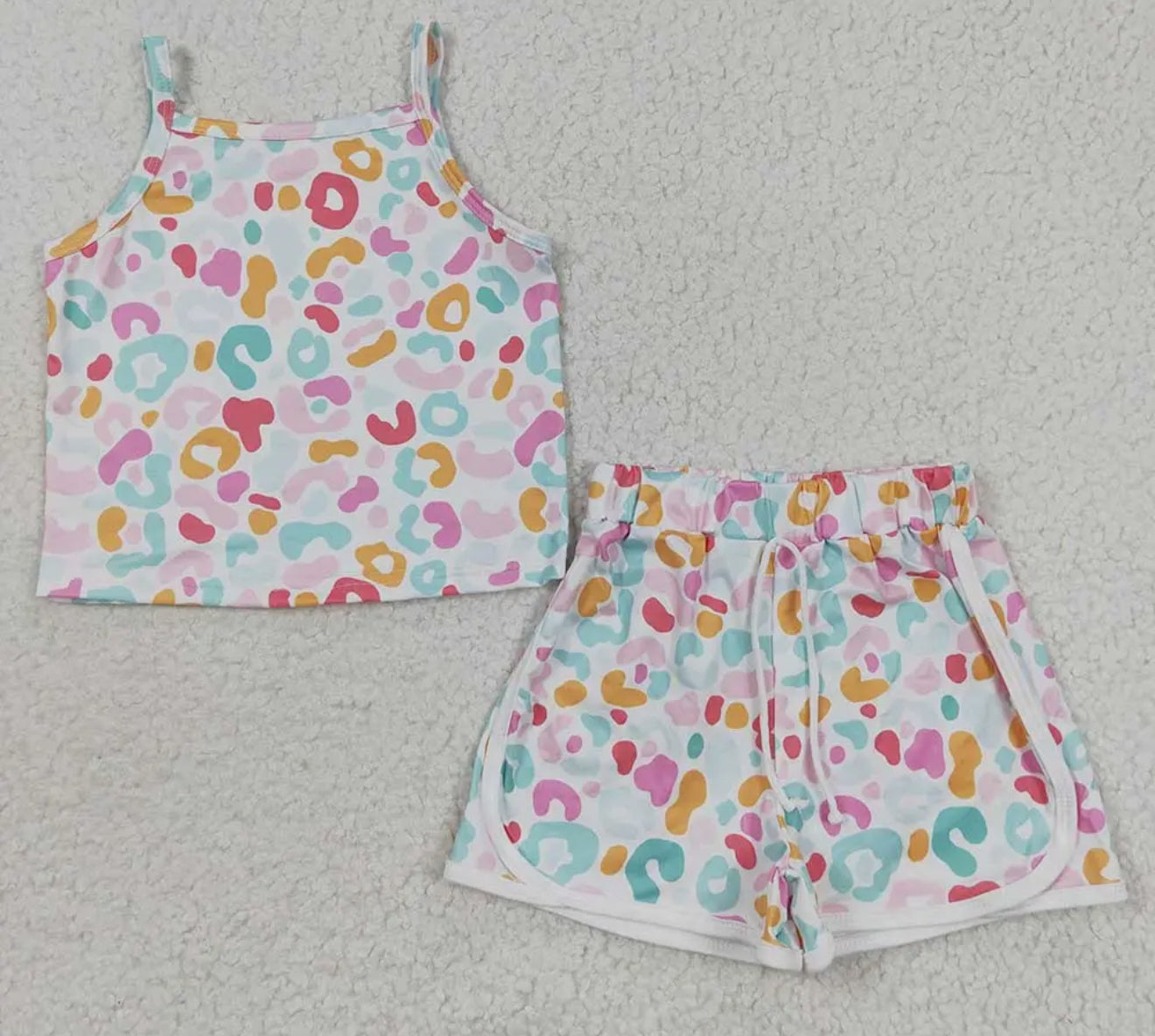 Summer Cheetah shorts set